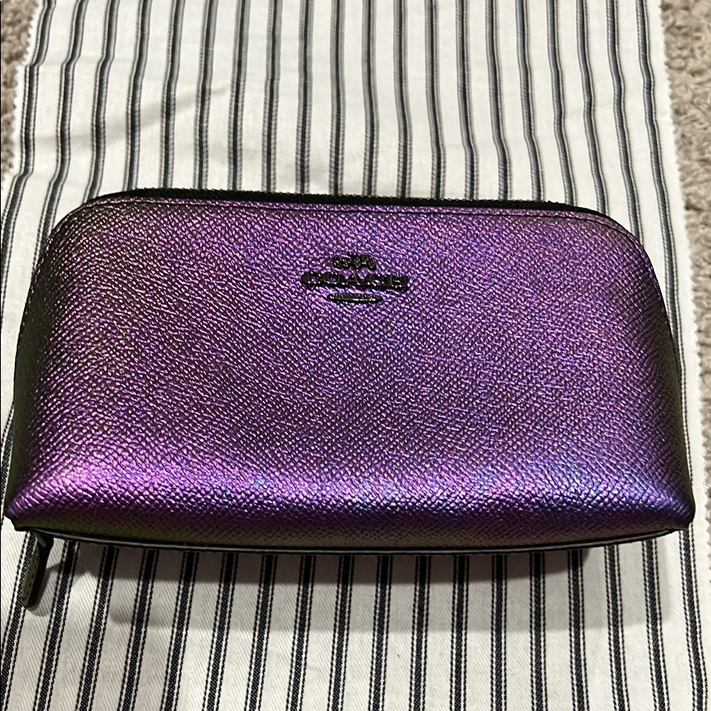 Coach Shimmering Purple Pouch